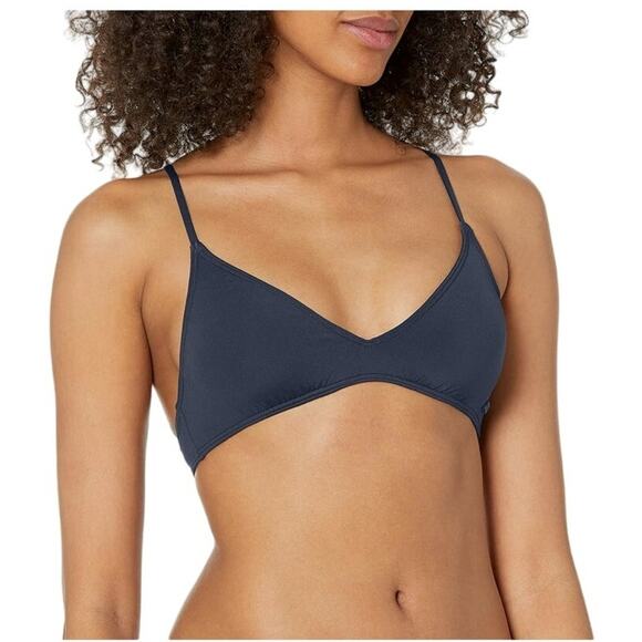 Roxy Women's Beach Classics Athletic Bikini Top Mood Indigo Size XL Criss Cross - Picture 1 of 8